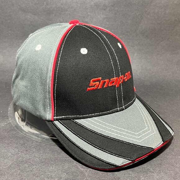 Snap On Tools Strap Back Cap Hat Wild Impact Black Advertising Dad Logo Mens - Picture 6 of 13